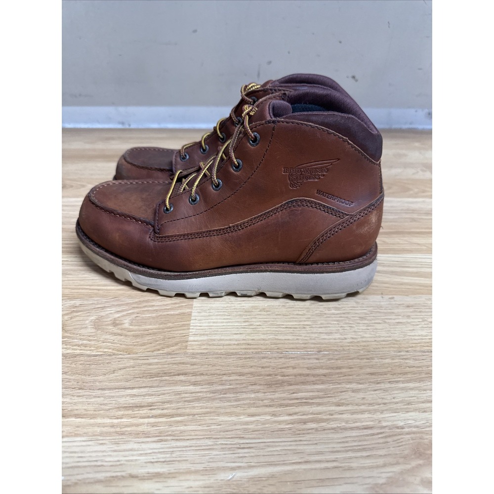 Red Wing 1221 Traction Tred Lite Moc Toe Work Boots Soft Toe Mn 8.5D Waterproof